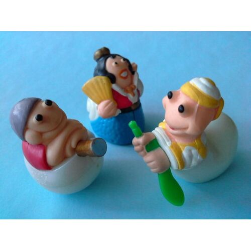 3 Personnages Escargots Pirates Marins Figurines Kinder Surprise 