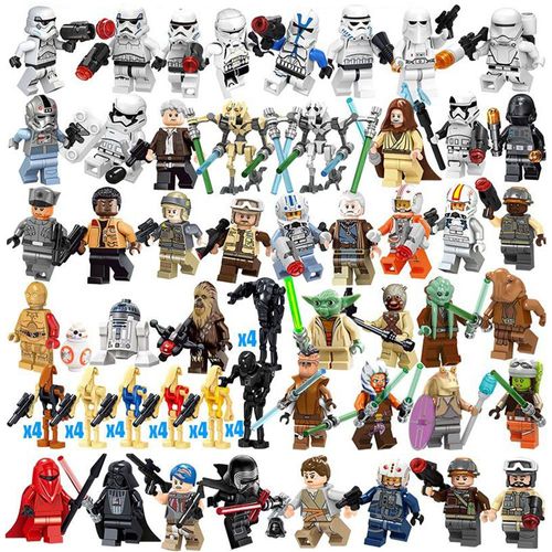 73 Pièces Star Wars Mini figurines Stormtrooper impérial Guerre des clones Figurines Blocs de construction