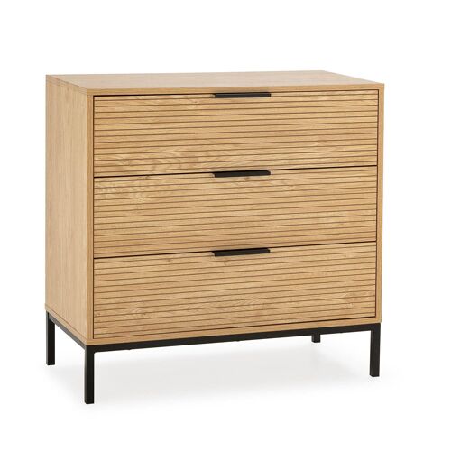 Commode 3 tiroirs couleur Bois