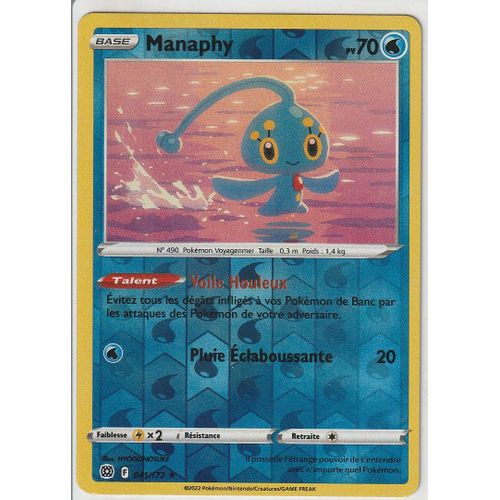 Carte Pokemon - Manaphy - 041/172 - Holo-Reverse - Épée Et Bouclier 9 - Stars Etincelantes - Eb9 - Vf