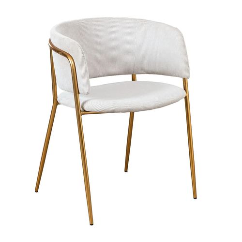 Pack De 2 Chaises De Salle À Manger Rembourrées Nalon Doré