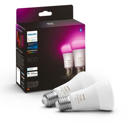 Ampoule Connectée Philips Hue Pack X2 E27 White & Colors