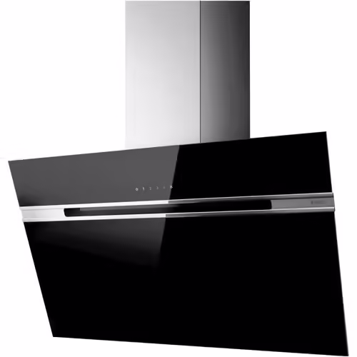 Elica Stripe Lux BL/A/90/LX - Hotte - hotte décorative - largeur : 89.8 cm - profondeur : 32.6 cm - extraction et recirculation (avec kit de recirculation supplémentaire) - verre noir