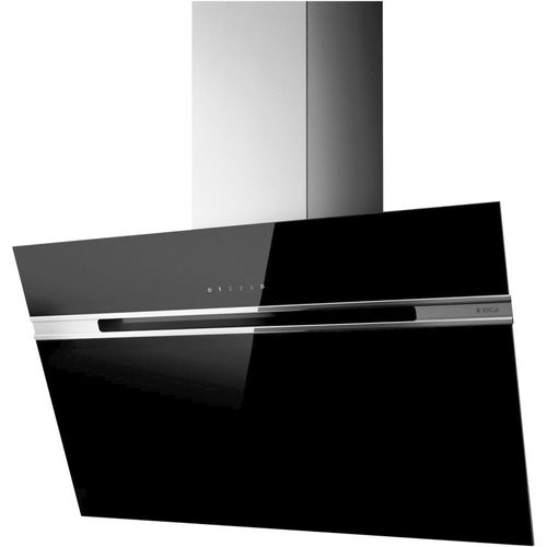Elica Stripe Lux BL/A/90/LX - Hotte - hotte décorative - largeur : 89.8 cm - profondeur : 32.6 cm - extraction et recirculation (avec kit de recirculation supplémentaire) - verre noir