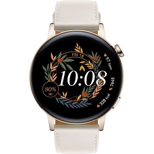 Montre connectée Huawei Watch GT 3 Elegant Edition 42 mm - Blanc / Doré