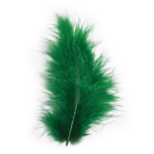 Plumes De Décoration, Vert Foncé, 8 Cm,