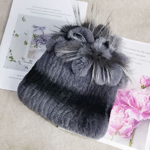 Bonnet En Fourrure De Lapin Rex Naturelle Pour Femme,Chapeau De Luxe,Chaud,Russie,Bon Artificiel Astique,