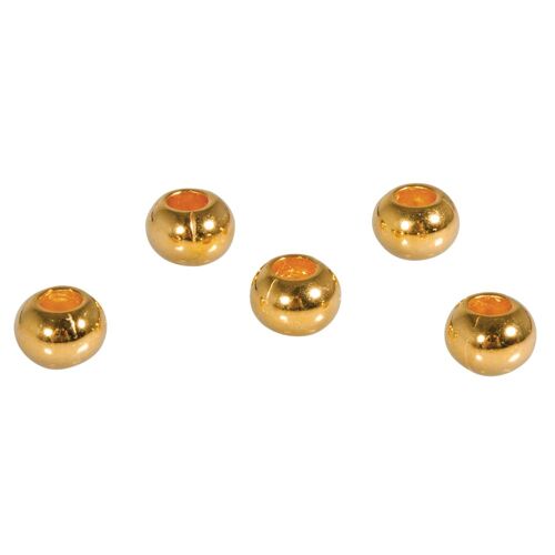 Perle En Métal, 8mm Ø, Or, Grand Trou 3mm Ø, 5 Pièces