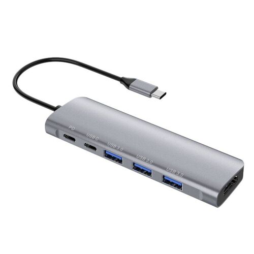 Station d'accueil de Type C 6-en-1, HUB HDMI, Port 2-C, USB 3.0, pour téléphones mobiles Pro/iPad Pro/Nintendo/type-c