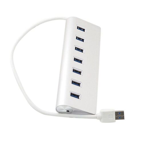 Hub 1 À 7 Ports Usb 3.0, 5gbps, Haute Vitesse, Coque En Alliage D'aluminium, Adapté Aux Pc, Tablettes