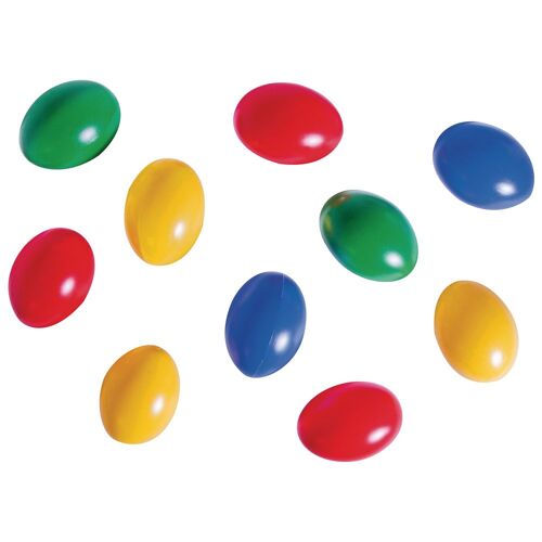 Oeufs En Plastique, 6cm Ø, Assorties, 10 Pces