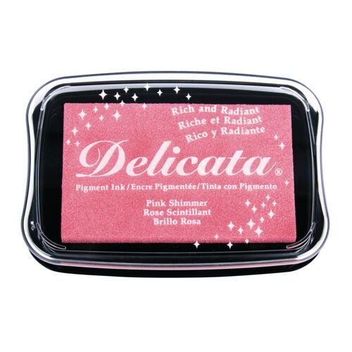 Tampon Encreur Delicata Métallique , Rosé, 9,9x6,8x1,9cm, Taille L
