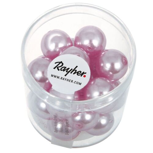 Renaissance Perles En Verre , 12mm Ø, Orchidée, Boîte 21 Pièces