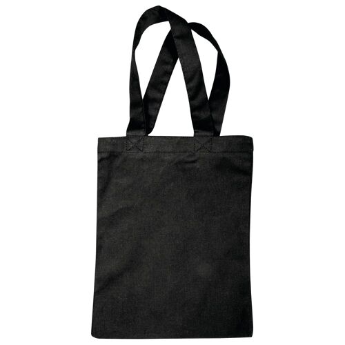 Sac En Coton, Noir, 25x21cm