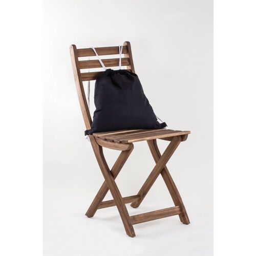 Sac De Gymnastique Av. Cordon, Noir, 38x42cm, 1 Pce
