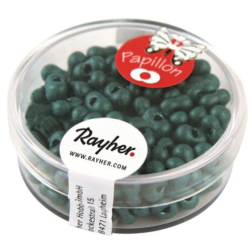 Perle Rocaille Papillon 3,2x6,5mm Turquoise 18 G