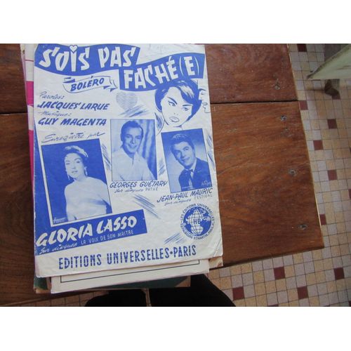 Sois Pas Fache Fachee  ( Gloria Lasso  Georges Guetary  Jean Paul Mauric 
