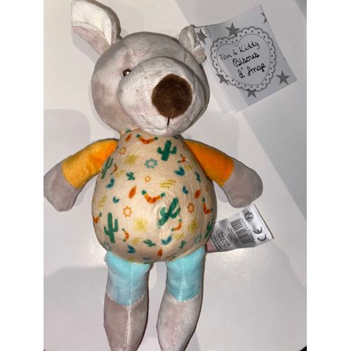 Doudou Renard Bisous D'ange Peluche Hochet Grelot Tom & Kiddy Cactus Boomerang Jouet Naissance Bebe