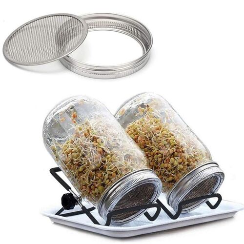 Couvercle Pour La Germination Des Graines, En Acier Inoxydable, Couvercle Pour Pot Mason