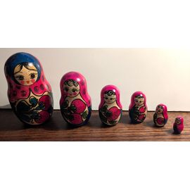 Poupée Russe / Matriochka vintage - Femme avec Fruits
