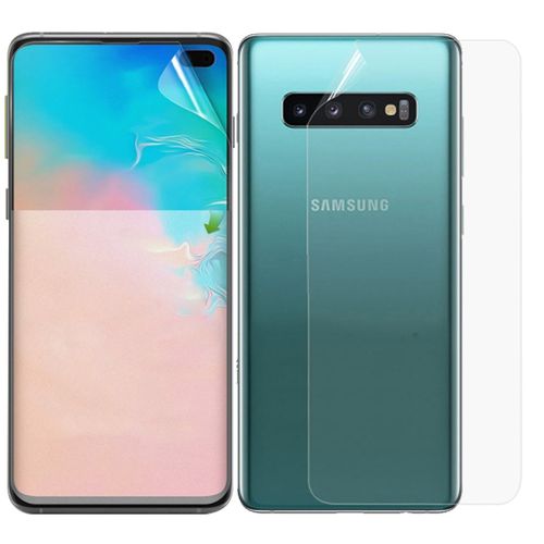 Film Ecran Avant Et Arriere De Protection En Hydrogel Souple Pour Samsung Galaxy S10 Plus 6.4" - Visiodirect -