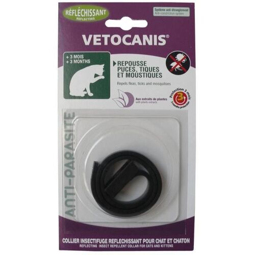 Vetocanis Collier Insectifuge Réfléchissant - Pour Chat
