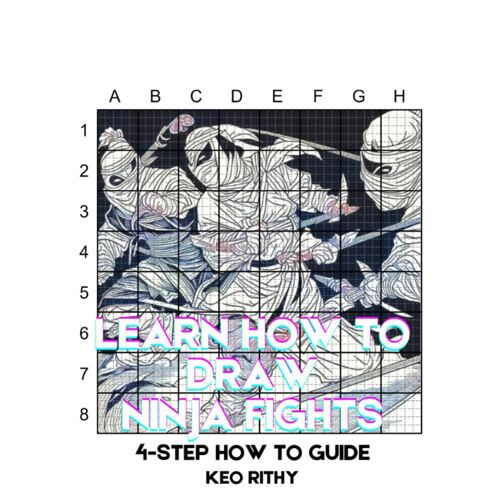 Learn How To Draw Ninja Fights: 4-Step How To Guide (4-Step Learn How To Draw Series)