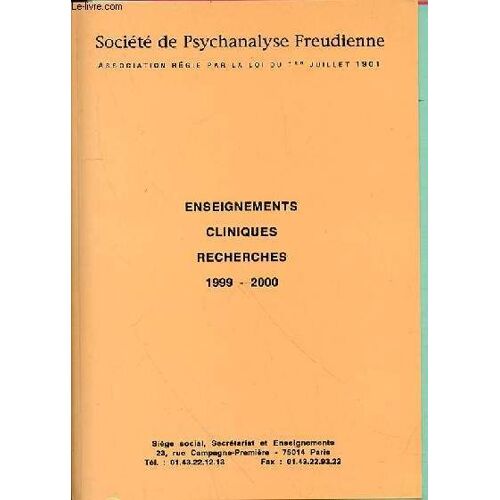 Enseignements Cliniques Recherches 1999-2000.