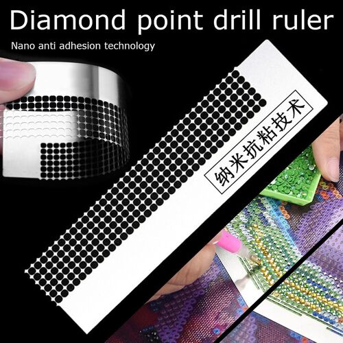 5d Diy Peinture Entraver Diamant Collage Perçage Règle Outils Accessoires 216 Trous