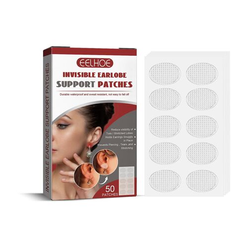 Patchs De Soutien De Lobe D'oreille Invisibles,Patchs De Support De Boucle D'oreille Transparent,Dos De Boucle D'oreille Pour Oreilles Tombantes,Produits De Soins D'oreille Pour Lobes D'oreille Étirés 