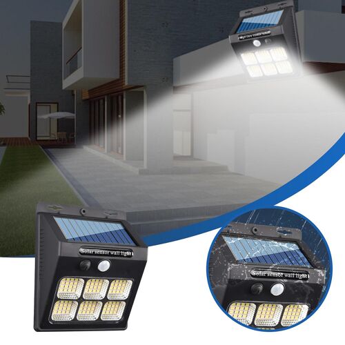 Lumières Extérieures Solaires, Lumières À Énergie Solaire De Capteur De Mouvement 3 Modes Avec 96 Perles De Lampe Led, Lumières De Sécurité Murales Pour La Porte D'entrée De Patio De Jardin De Cour De