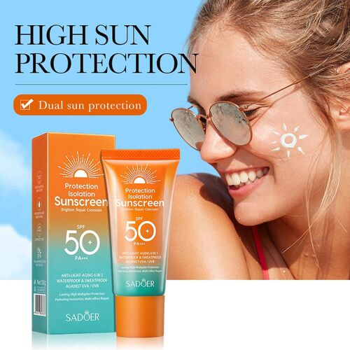 Crème Solaire Éclaircissante Isolante Blanchissante Crème Solaire Transpiration Claire 50ml Gao3655