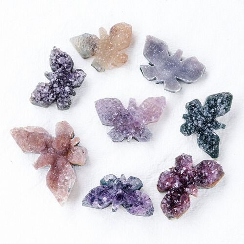 Gemme D'énergie En Cristal Naturel, Groupe De Cristal, Animal Carapté, Coloré, Papillon Atlanding Yst, Bijoux De Direction, Collier Pmotnecklace Brut