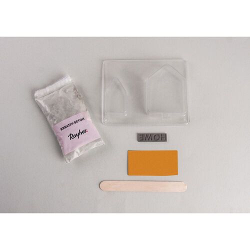 Kit : 2 Maisons De Béton, 3,7x6,5cm+6,7x8,9cm, Bte 1 Set