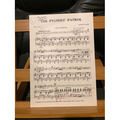 Dennis Gomm The Pygmies' Patrol Partition Piano Conducteur Dix Ltd 1952