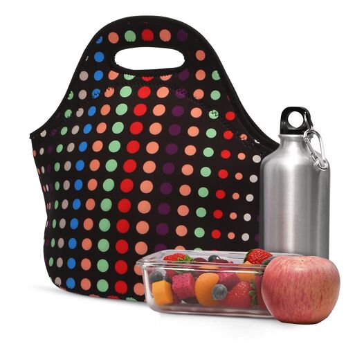 Sac à lunch en néoprène isotherme Sac à main Sac à main Boîte à lunch Récipient alimentaire Fourre-froid Pochette chaude pour le bureau de travail scolaire