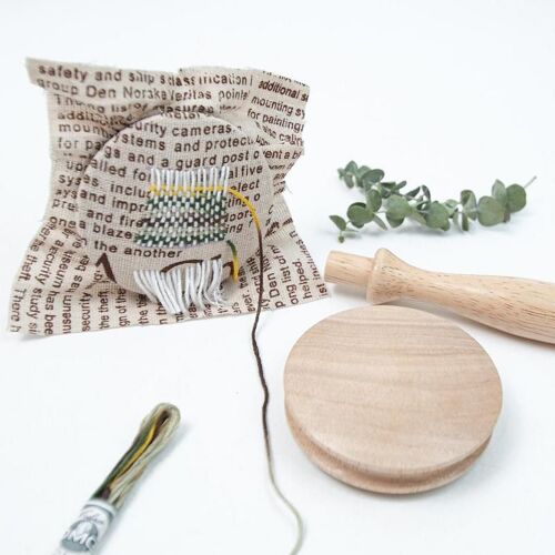 Ensemble De Réparation Pratique Avec Pointe Courbée, Tapisserie Grossière Pour Chapeaux, Pantalons, Pulls, Bricolage, Outil De Patchwork De Repriser En Bois, Artisanat Fait À La Main