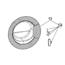 Hublot complet d'origine Lave-linge (C00542929 488000542929 ARISTON HOTPOINT WHIRLPOOL)
