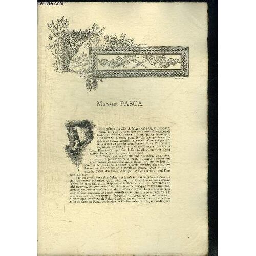 Madame Pasca / Feuillet Double