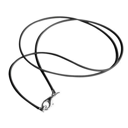 Collier En Caoutchouc, 42 Cm,1,25mm Ø, 1,25 Mm Ø, 1 Pce