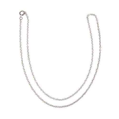 Chaîne À Maillons, Argent, 50cm, 2x3mm, 1 Pce.