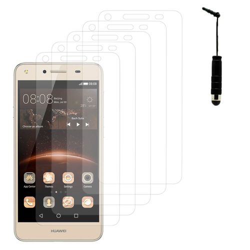Lot / Pack De 5 Films Pour Huawei Y5ii 5.0" Protection D'écran Clear Transparent + Mini Stylet