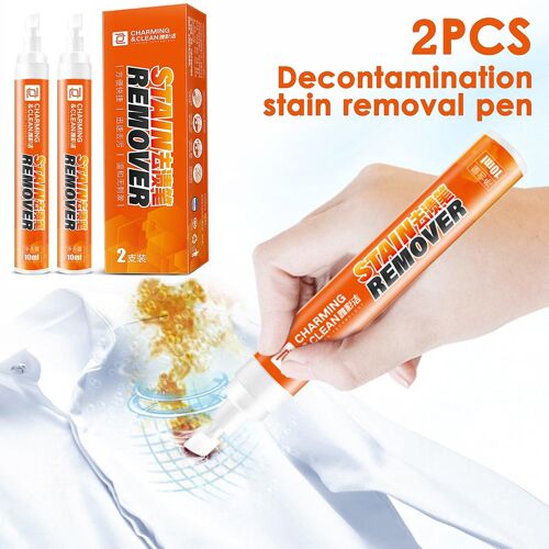 Le stylo de nettoyage des taches est exempt de lavage des vêtements et pratique à transporter pour nettoyer les taches d'huile et les taches 10 ml x 2 pièces GAO244406 2PCS