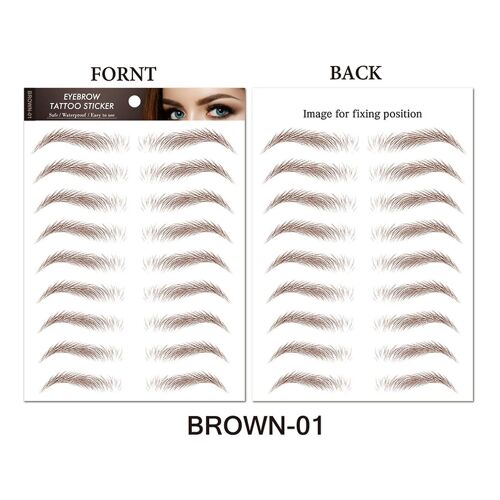 Simulé imperméabilisé Sourcils Autocollants Tatouage Sourcils Respectueux de l'environnement Patchs de sourcils paresseux GAO2544