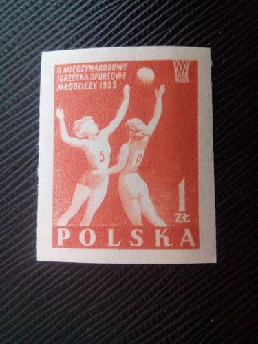 Timbre Pologne Yt 830 A 2ème Int. Jeux De La Jeunesse Basket-Ball 1955 ( 030306 )