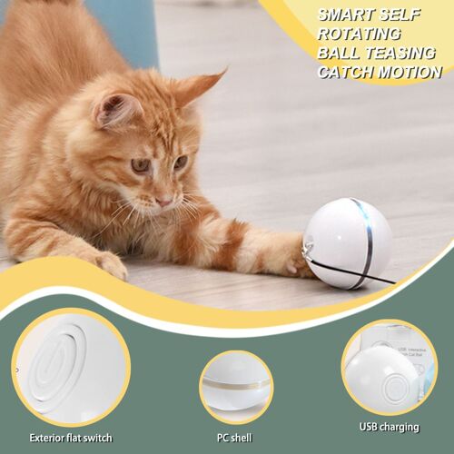 Jouets Interactifs Pour Animaux De Compagnie, Boule Aste, Mise En Commun Automatique, Auto-Rotative, Élégante