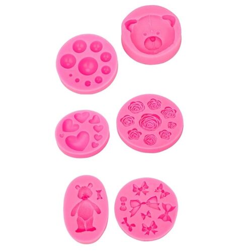 Moule À Chocolat En Silicone Avec Noeud En Forme De Coeur D'ours, Décoration De Gâteau, Accessoires De Cuisson