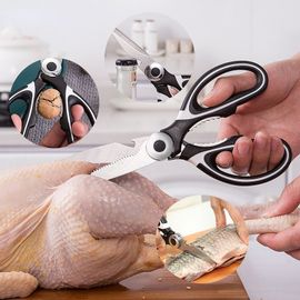 Ciseaux En Os De Poulet, Accessoires De Cuisine En Acier Inoxydable 4 En 1, Tire-Bouchon, Écailles De Poisson, Grattoir Et Casse-Noisette, Gadgets De Cuisine