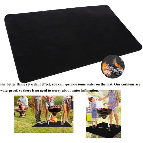 Tapis de Sol pour Barbecue, Tapis de barbecue, Tapis de Grille pour Barbecue 39 x 60 pouces, Tapis de cuisson barbecue,   Protection de sol contre les projections de graisse