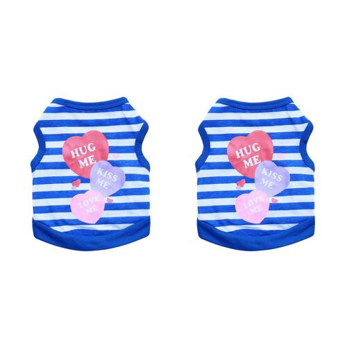Gilets D'été À Motif Strihear Printing, Costumes À La Mode, Veste À Col Dégradé, Fournitures Pour Chiens Et Chiots, Bleu, L, 1/2/3/5